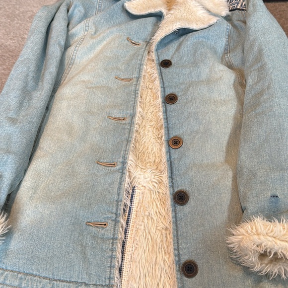 Free People Denim and Sherpa jacket large - Picture 15 of 16